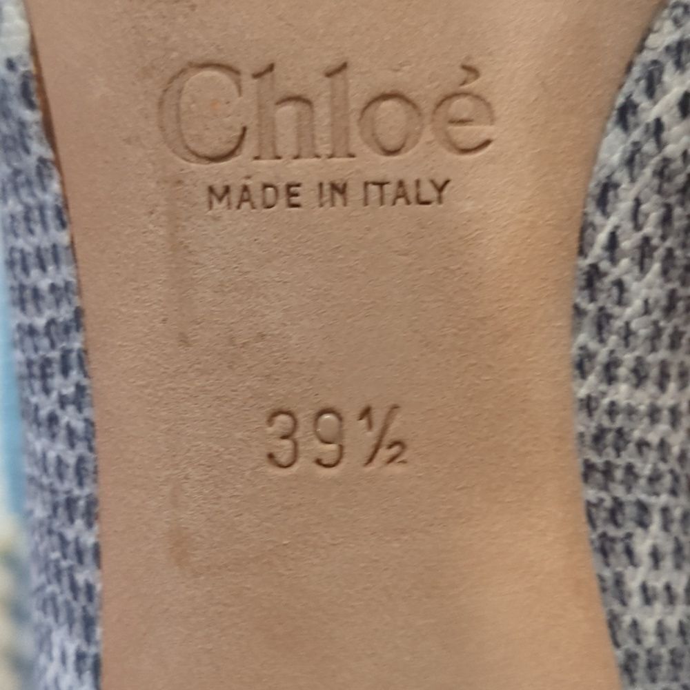 Chloe Lauren snakeskin embossed leather flats - Picture 3 of 9
